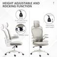 thumbnail image 4 of Vinsetto Mesh Office Chair with 4D Lumbar Support, Adjust Headrest, Grey, 4 of 10