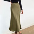 thumbnail image 1 of Pisexur Jupe Automne Mode Femmes Décontractée Confortable Couleur Unie Jupe Taille Haute Jupe Femmes, 1 of 6