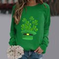 thumbnail image 2 of QIPOPIQ Chandails à Manches Longues pour Femmes T-Shirts de la Saint-Patrick Chandail Shamrock T-Shirt Vert Hauts T-Shirts de la Saint-Patrick Tuniques à Col Rond pour Dames T-Shirts de Fête T-Shirts Graphiques Aubaines, 2 of 4