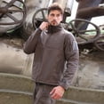 thumbnail image 1 of LSLJS Veste Extérieure Douce en Polaire Chaude pour Hommes Camouflage (Gris, TTG), 1 of 9