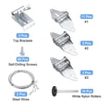 thumbnail image 2 of Kit de Mise au Point de Charnière et Rouleau de Porte de Garage, Ensemble de Porte de Garage Rouleau 6200ZZ Noir avec Couvercle pour Porte 16 x 7 Pi, 2 of 6
