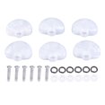 thumbnail image 2 of 6 Pcs Bouton de Tête de Machine à Guitare, Demi-Rond Remplacement de Peg de Réglage Plastique Premium pour Diverses Guitares, 2 of 8
