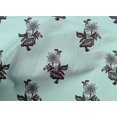 thumbnail image 4 of oneOone Cotton Poplin Fabric Leaves & Floral Block Printed Fabric 1 Yard 56 Inch Wide, 4 of 5