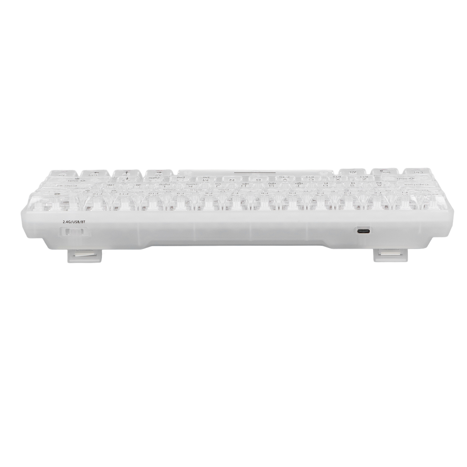 RGB Keyboard, Mechanical Keyboard 2000mAh Gasket Mount Ergonomic Design Transparent  for PC for
