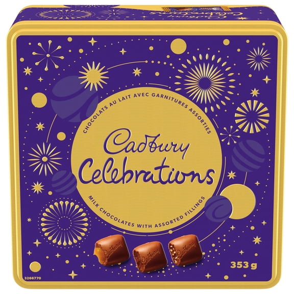 Cadbury Boîte-cadeau Celebrations, 353 g, chocolat, friandise au chocolat, boîte-cadeau de chocolats, emballées individuellement
