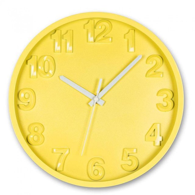 Set of 4 Bold Numbers Wall Clock