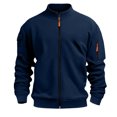 thumbnail image 4 of Chandail à Fermeture à Glissière pour Homme, Chandail Sans Capuche, Élégant, Col en V, Poche, Fermeture Éclair avant, Veste Décontractée pour Tous les Jours, 4 of 4