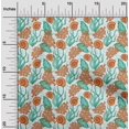 thumbnail image 2 of oneOone Rayon Turquoise Blue Fabric Sea Shells Ocean Fabric For Sewing Printed Craft Fabric By The Yard 56 Inch Wide, 2 of 4