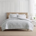 thumbnail image 1 of Martha Stewart Everyday 3-Piece Reversible Juliet Jacobean Cotton Comforter Set, Grey, Double/Queen, 1 of 8