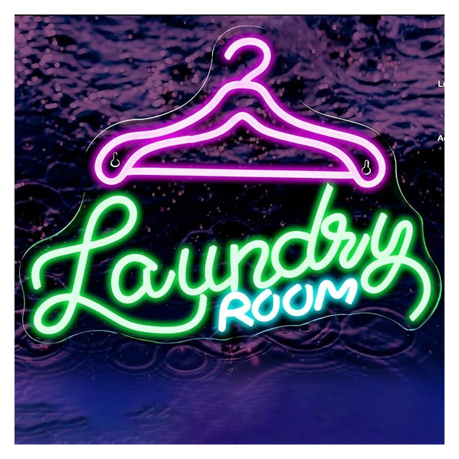 Laundry Room Neon Sign LED Light Dimmable USB Powered For Home ...