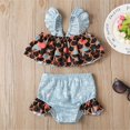 thumbnail image 2 of Baby Girl Cute Design Mermaid Swimsuits 2 Piece Ruffle Split Swimwear for 1-5 Years Old, 2 of 4