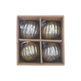 thumbnail image 2 of 4" Glass Swirl Ornament (Gold + Silver) - Set of 4, 2 of 2