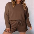 thumbnail image 2 of Ensemble de Sweat-Shirt et Short Assortis pour Pyjamas Féminins, 2 of 6