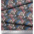 thumbnail image 2 of Soimoi Blue Cotton Duck Fabric Insect & Texture Print Fabric by Yard 42 Inch Wide, 2 of 2