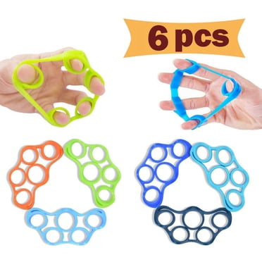 Renforcement de la Prise de Main, Exerciseur pour Doigts, Entraîneur de Force de Prise (6 Pcs)*Nouveau Matériau*Entraînement de Prise avant-Bras, Élargisseur de Doigt, Soulage la Douleur au Poignet, Canal Carpien, Doigt à Gâchette, Doigt Maillet et Plus.