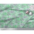 thumbnail image 3 of Soimoi Silk Fabric Human & Stamps Vintage Decor Fabric Printed Yard 42 Inch Wide, 3 of 3