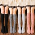 thumbnail image 3 of Unatoiry Bas Épais Mode Chaussettes Respirantes Chaudes Tricot Uniforme Protection Accessoires Robe Hiver Noir Gris 1Ensemble, 3 of 6