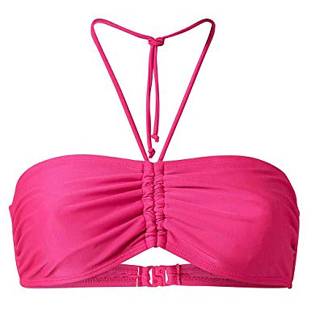 TIMIFIS Haut de Bikini Triangle à Nouer dans le Dos pour Femme Grande Taille