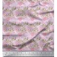 thumbnail image 1 of Soimoi Tissu en Velours Imprimé Feuilles et Roses par Yard 58 Pouces de Large, 1 of 3