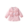 thumbnail image 1 of xiaxaixu Baby Floral Buttons Coat Sleeveless Round Neck High Waist A-Line Midi, 1 of 9