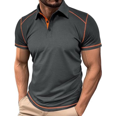 FhsagQ Chemises pour Hommes Chemises pour Hommes Hauts Comfortsoft Chemise Décontractée pour Hommes à Boutons Col à Revers Chemise Unie Manches Courtes Haut à Manches Chemise Chemises pour Hommes Sans Fesses Coupe Super Ajustée Chemises pour Hommes Gris Foncé Gris G
