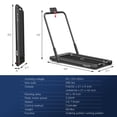 thumbnail image 3 of SuperFit 2.25HP 2-in-1 Folding Under Desk Treadmill W/Speaker Controller APP, 3 of 10