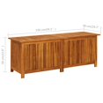 thumbnail image 2 of vidaXL Garden Storage Box 150x50x58 cm Solid Acacia Wood, 2 of 7