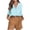 Blue, variant on Ymauqau Button down Shirts for Women Long Sleeve Collared Curved Hem Striped Tunic Tops Business Casual Blouses with Pocket
