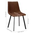 thumbnail image 4 of Bouclair Rust Textured Faux Leather and Metal Dining Chair, 4 of 10