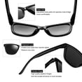 thumbnail image 4 of Joopin Polarized Sports Sunglasses pour Femmes Hommes Classiques Rétro Style Designer Teintes (Noir Intense), 4 of 9
