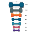 thumbnail image 2 of Home Gym Starter Kit - 32 LB Neoprene Dumbbells Set with Rack, 6mm Yoga Mat, 11 Pcs Resistance Bands Set, and Jump Rope, 2 of 5