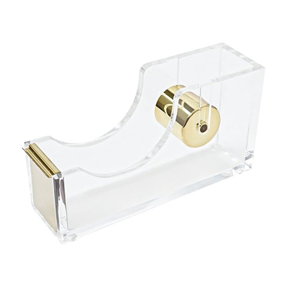 Birdeem Tape Dispenser for Desk, Desktop Adhesive Dispenser with Non-Slip Base, Heavy Duty Office Tape Holder & Cutter for 1 Inch Core, Gold/Silver/Rose Gold for Home Office Craft Wrapping Supplies
