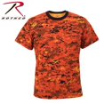thumbnail image 1 of Rothco Digital Camo T-Shirt - Orange Digital Camo, Large, 1 of 2