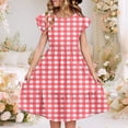 thumbnail image 2 of LOVZFMLL Dresses Kids Summer Double Layer Ruffle Sleeve Dress 5-14 Years, 2 of 8