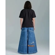 JNCO Jeans graphique brodé de haute qualité Y2K Hip Hop jeans sacgy Hommes Femmes 2000s jeans large jambe Harajuku esthétique