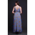 thumbnail image 3 of Bimba Robe Longue à Imprimé Floral pour Femmes, Bretelles Spaghetti, Col en V, Maxi, Tenue de Plage - X-Grand, 3 of 5