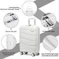 thumbnail image 2 of Joyway 3 Piece Luggage Sets Hardshell Lightweight Suitcase with TSA Lock Spinner Wheels, 2 of 6