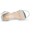 thumbnail image 4 of BLISSFUL STEP Women's Open Toe Glitter Ankle Strap Stiletto Heel Sandals, 4 of 7