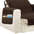 thumbnail image 2 of Housse de Protection Réversible pour Meubles de Chiens et Chats Chaise Marine/gris, 2 of 5
