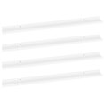 thumbnail image 1 of vidaXL Étagères Murales 4 Pcs Blanc 100x9x3 cm, 1 of 5