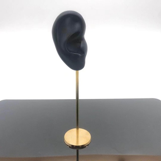 Earring Display Stand Human Ear Showcase Display Photography Display Model Stud Holder Showcase Jewelry Organizer Right Ear Black