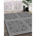 thumbnail image 3 of Ahgly Company Tapis d'Intérieur Lavable à la Machine, Carré, Transitionnel, Gris Foncé, Tapis de Zone, 3 Pieds Carré, 3 of 7