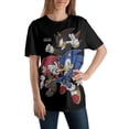 thumbnail image 2 of Sonic the Hedgehog Characters Black T-Shirt, 2 of 3