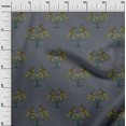 thumbnail image 2 of oneOone Organic Cotton Poplin Twill Fabric Bird & Tree Block Print Sewing Fabric BTY 42 Inch Wide, 2 of 4