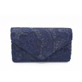 thumbnail image 2 of CHOK Lace Floral Envelope Handbag Evening Bag Wedding Bride Party Bag Coin Purses-White, 2 of 4
