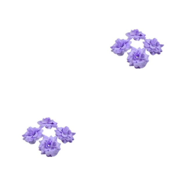 Decodeary 50pieces Low Maintenance Soft Texture Fabric For Albums And Decorations Realistic Appearance Fiber Wide Application Purple 4.5cm 2Set