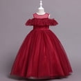 thumbnail image 1 of EGNMCR Robes de Soirée pour Femmes, Robes Formelles pour Femmes, Robes de Cocktail pour Femmes Robe Sans Manches à Col Rond Robe pour Enfants Robe Sans Manches pour Filles Robe Princesse à Épaules Robe Fleurie en Tulle à Pois Robe pour Fille, 1 of 9