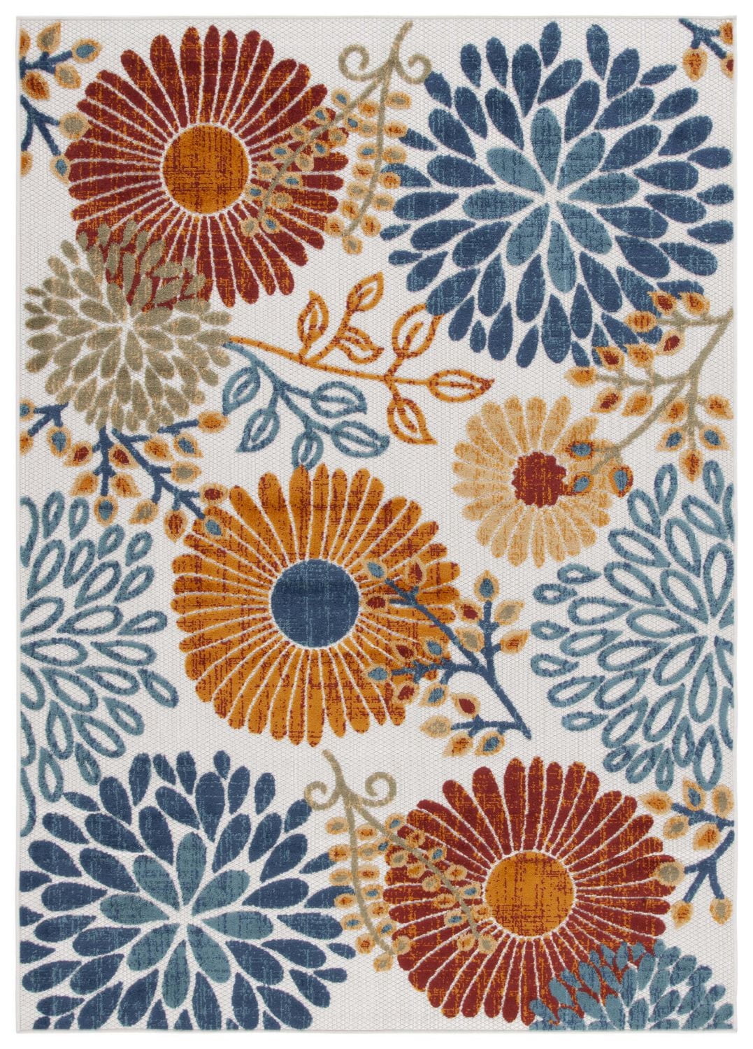 SAFAVIEH Cabana Garnet Floral Outdoor Area Rug