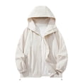 thumbnail image 1 of WRKEKC Heavy-Duty Waterproof Work Jacket Windproof Hooded Long Sleeve Rugged Raincoat for Outdoor Construction and All-Weather High-Visibility Work Commute Khaki XL, 1 of 8