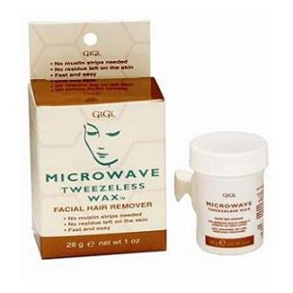 GiGi Microwave Tweezeless Wax - Non-Strip Facial Hair Remover, 1 oz
